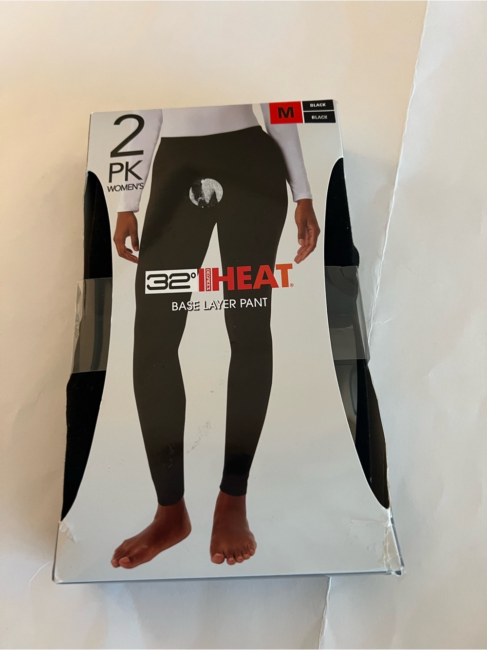 32° Heat Black Base Layer Pants - 2Pack Woman’s NEW in Box size Medium